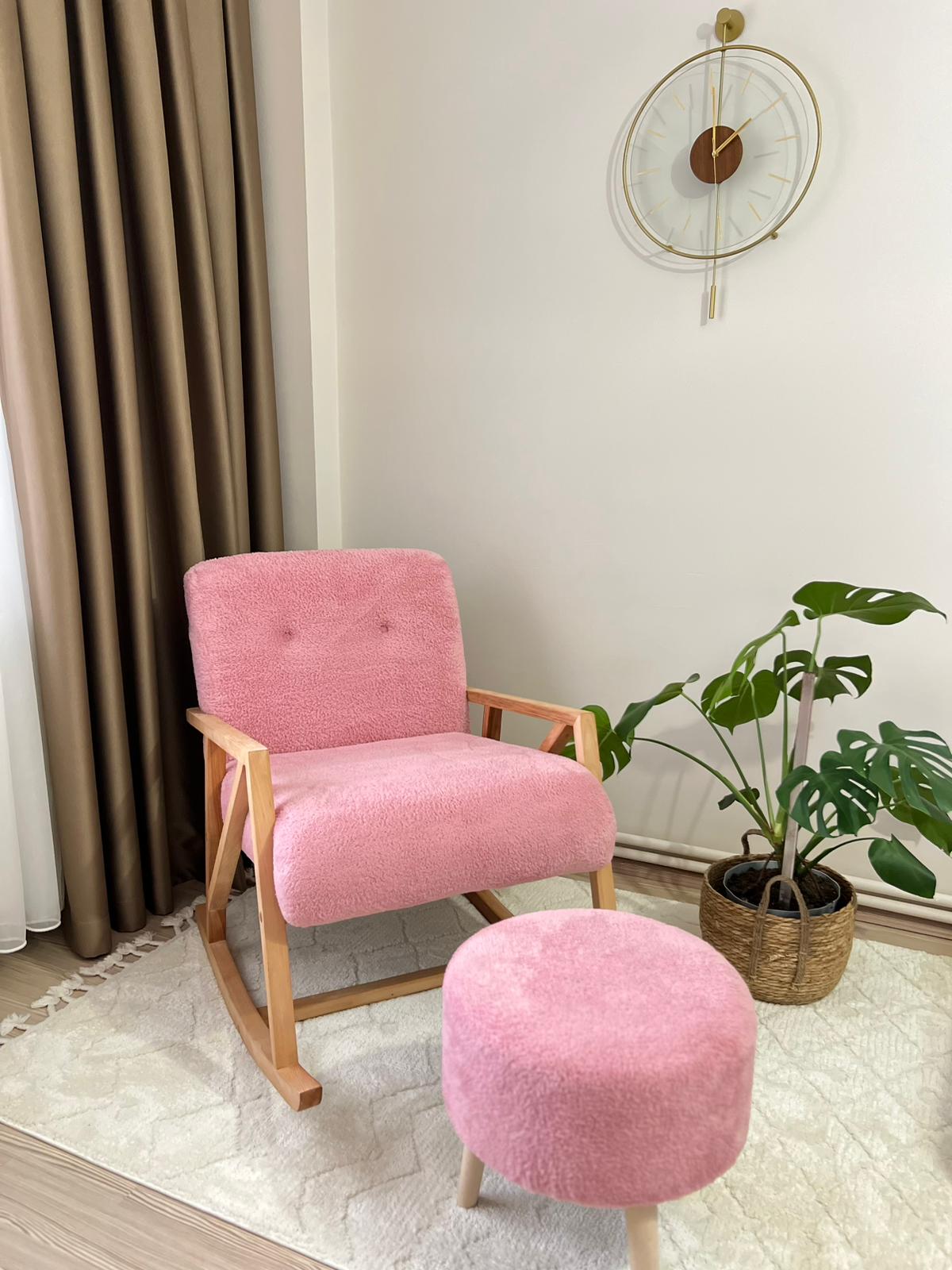 Sallanan Ahşap Berjer Koltuk